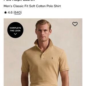 Polo by Ralph Lauren Men's Soft Cotton Polo Shirt - Tan
